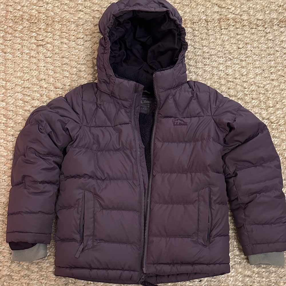 L.L. Bean Purple Winter Puffer Jacket Size 6-7